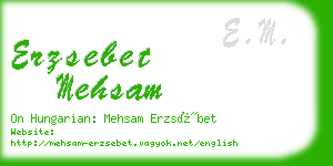 erzsebet mehsam business card